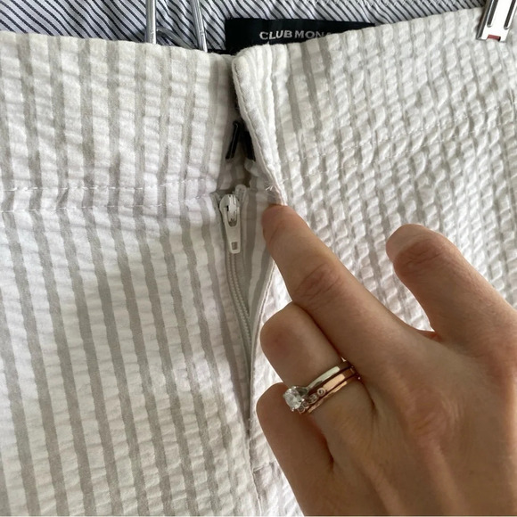 CLUB Monaco Boho Coastal Nautical Cotton Lightweight Trouser Capri Pant Size 8 - Picture 6 of 13